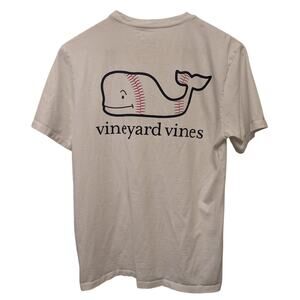 Vineyard Vines Baseball T-Shirt White 100% S Cotton Short Sleeve Crewneck Sporty